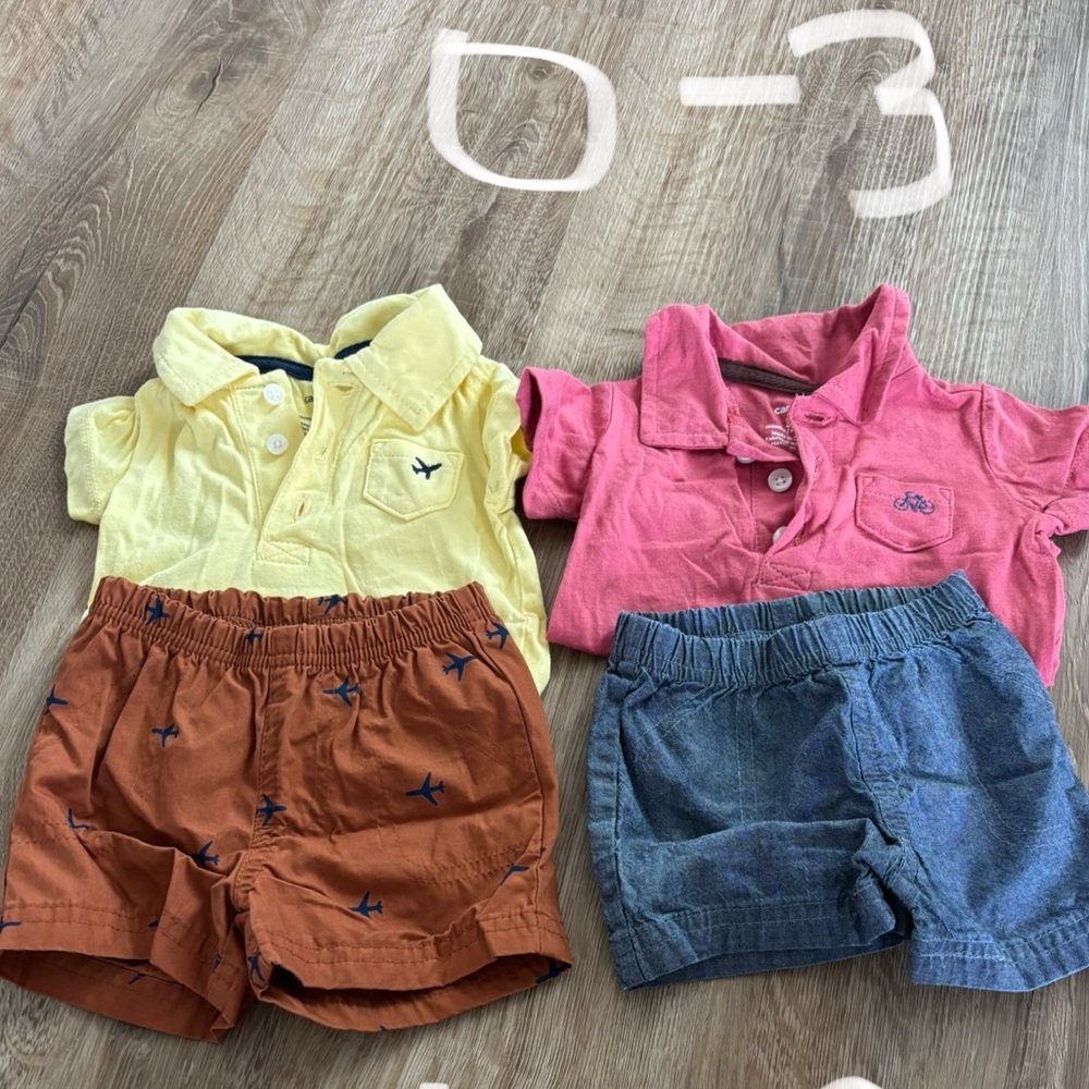 3 Month Toddler Boy Carters Short Sets